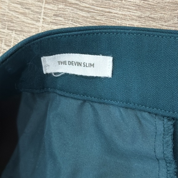 LOFT The Devin Slim Cuffed Pants - Teal Color - Picture 4 of 5